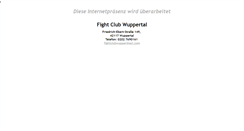 Desktop Screenshot of fightclub-wuppertal.de